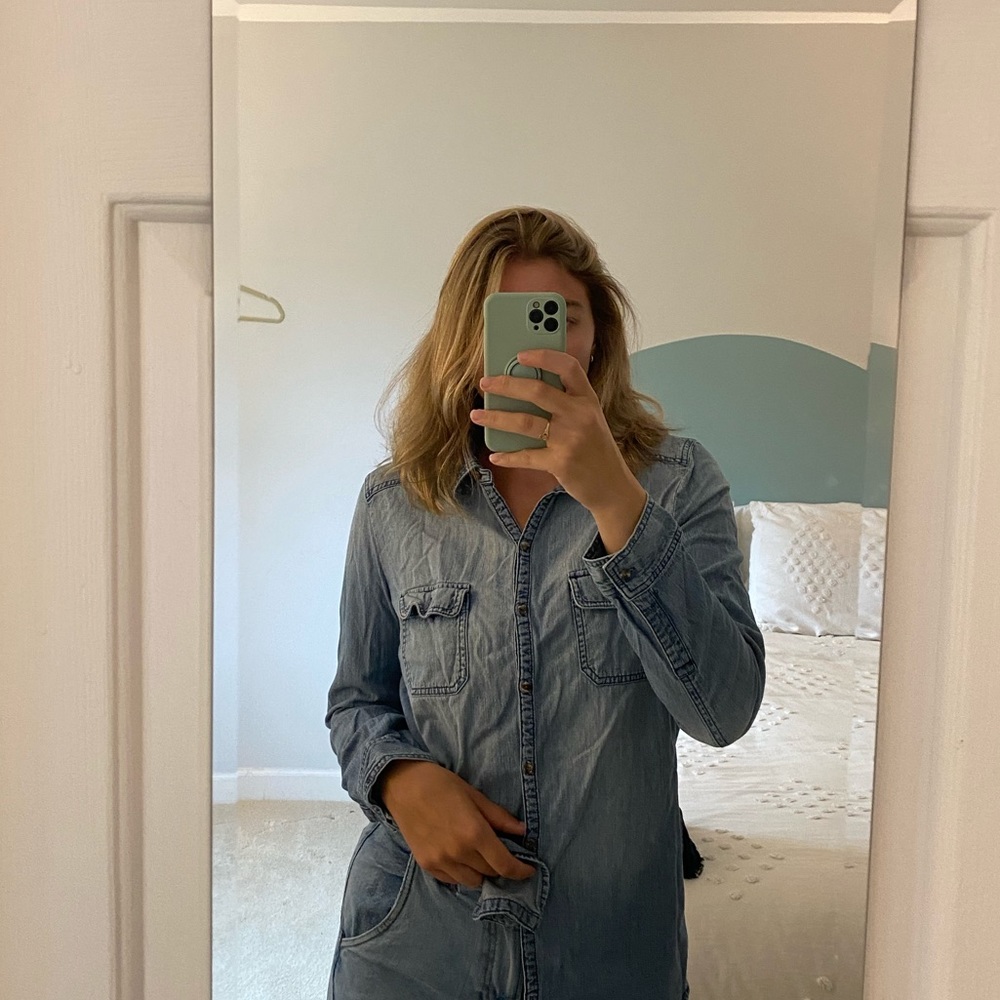 Nordstrom Boho Classic Button-up Denim Top